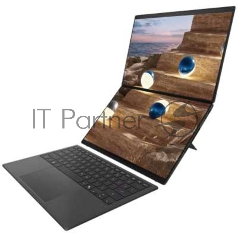 Ноутбук Asus ZenBook Duo UX8407AA-SN279X Core Ultra 9 386H 32Gb SSD1Tb Intel Graphics 14 OLED Touch 3K (2880x1800) Windows 11 Pro dk.grey WiFi BT Cam (90NB16V1-M00F80)