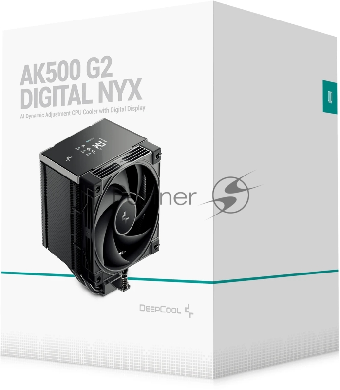 Кулер для процессора DEEPCOOL AK500 G2 DIGITAL NYX LGA1851/1700/1200/115X/AM5/AM4 (9шт/кор, TDP 240W, PWM, Fan 120мм, 5 тепл. Трубок, Copper Base, черный) RET (R-AK500G2-BKNNMN-GJD-1)