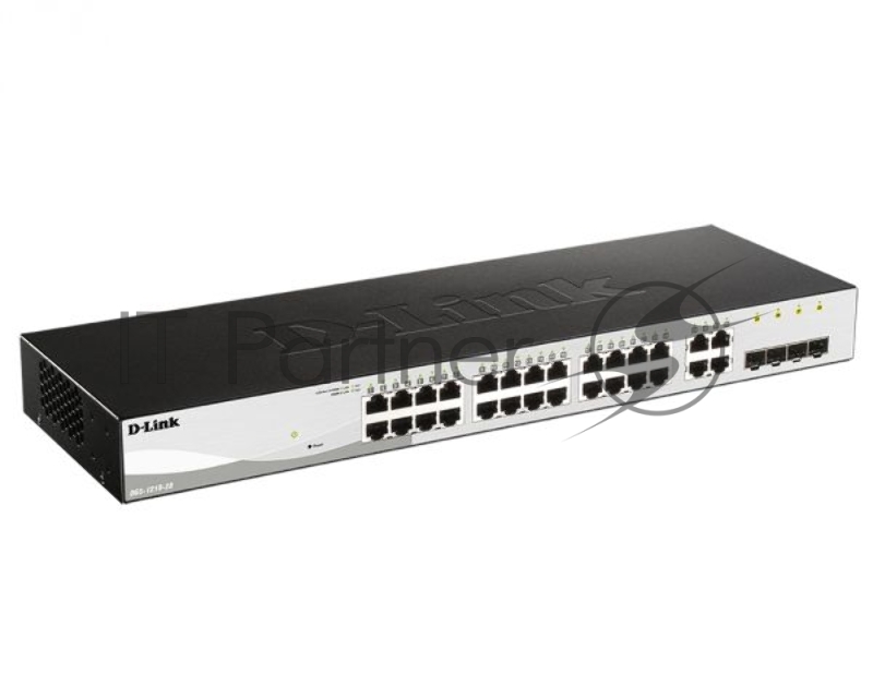 Коммутатор управляемый L2 D-Link DGS-1210-28/FL2A с 24 портами 10/100/1000Base-T и 4 комбо-портами 100/1000Base-T/SFP