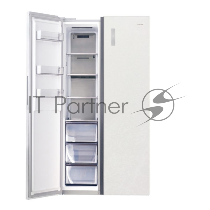 Холодильник Centek CT-4200 White Stone INVERTER No-Frost 606л (241л/365л) 957х633х1910мм(ШхГхВ), А+