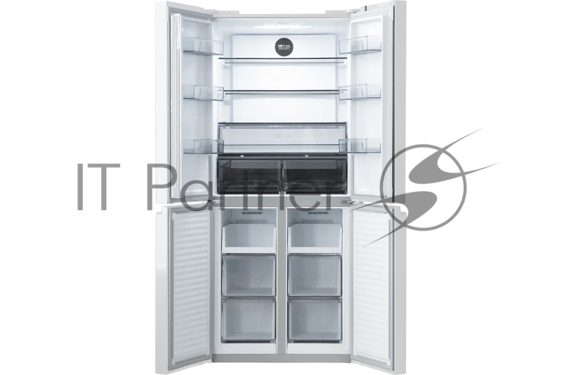 Холодильник Centek CT-1744 NF White Glass Стекло