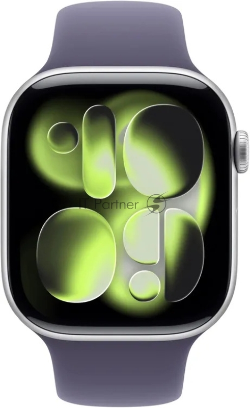 Смарт-часы Apple Watch Series 11 A3333 46мм корп.серебристый Sport Band рем.фиолетовый разм.брасл.:M/L (MEVA4AF/A)