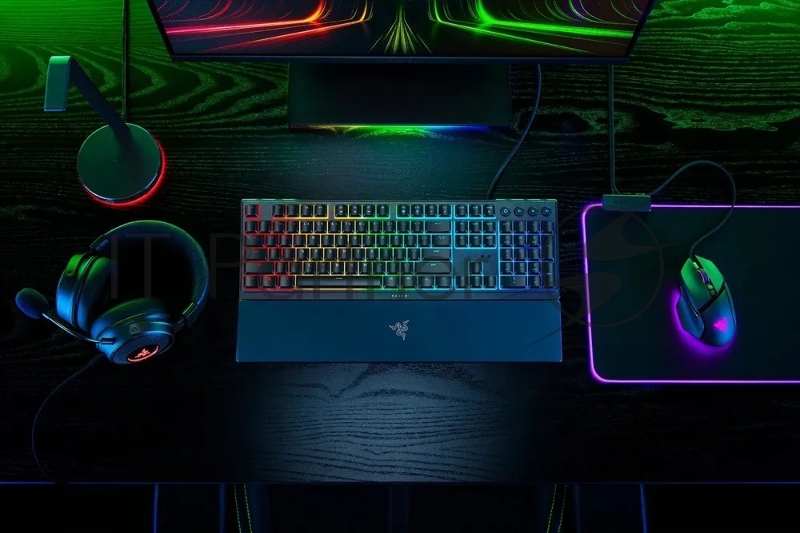 Клавиатура проводная игровая мембранная Razer Ornata V3,черный (RZ03-04460100-R3M1)