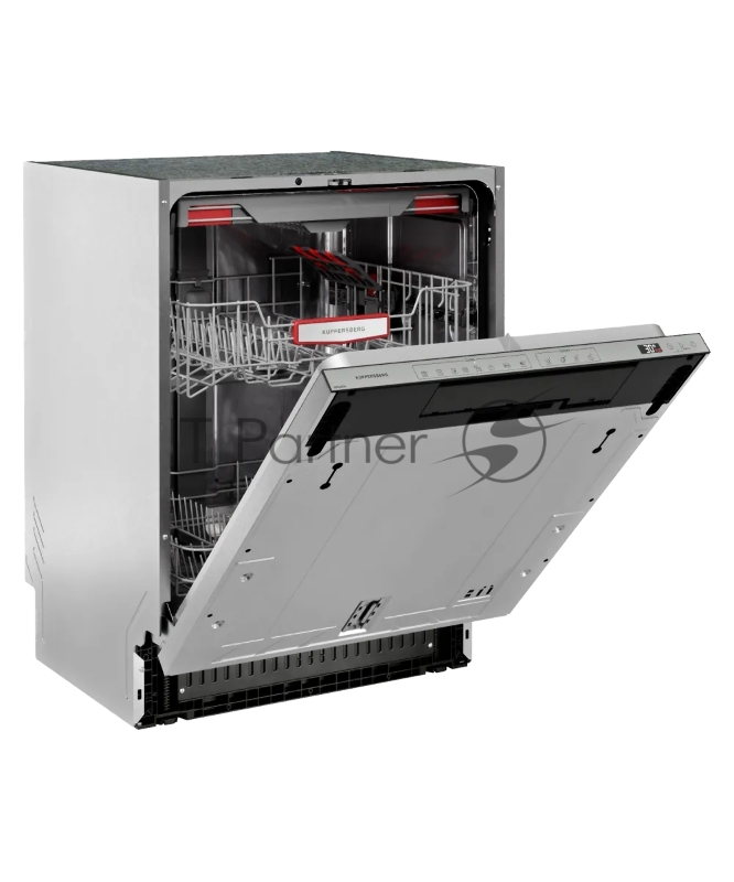 Встраиваемая посудомоечная машина Kuppersberg GHS 6036, High-Tech, 60 см, 16 комплектов, 3 корзины, 8 программ, отсрочка старта, автоматическое открывание двери, LED подсветка, сенсорное управление, луч на полу, половинная загрузка, UV-лампа, энергоэ