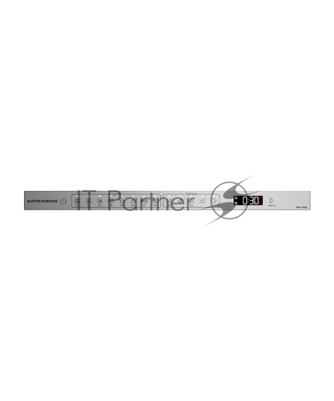 Встраиваемая посудомоечная машина Kuppersberg GHS 4526, High-Tech, 45 см, 10 комплектов, 3 корзины, 8 программ, отсрочка старта, автоматическое открывание двери, LED подсветка, сенсорное управление, луч на полу, половинная загрузка, UV-лампа, энергоэ