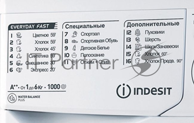 Стиральная машина Indesit MSC615 6 кг, 1000 об/мин, LED индикация, белый