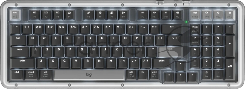 Клавиатура Logitech K98M механическая графитовый USB беспроводная BT/Radio Multimedia (подставка для запястий) (920-013040)