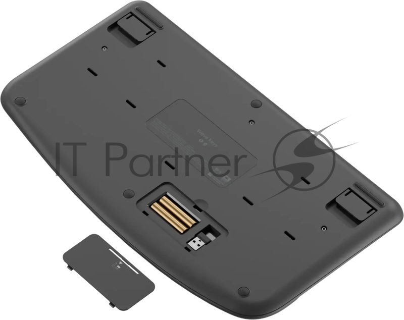 Клавиатура Logitech Wave Keys графитовый USB беспроводная BT/Radio slim Ergo LED (подставка для запястий) (920-012319)