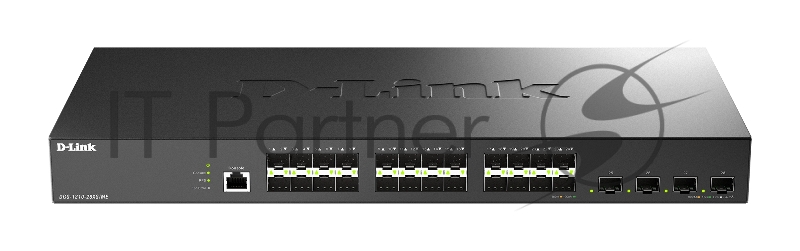 Управляемый L2 коммутатор, 24x1000Base-X SFP, 4x10GBase-X SFP+, CLI, консольный порт RJ-45, RPS, поддержка Dying Gasp