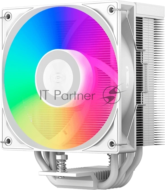 Кулер для процессора CPU Cooler PCCooler RT500 TC ARGB WH (245W, 4-pin PWM, 152mm, Al/Cu, 5x6mm, ARGB, 1x120mm, 73.32CFM, 34.9dBA, 2200RPM, S: 1851/1700/1200/115X, AM5/AM4, white)