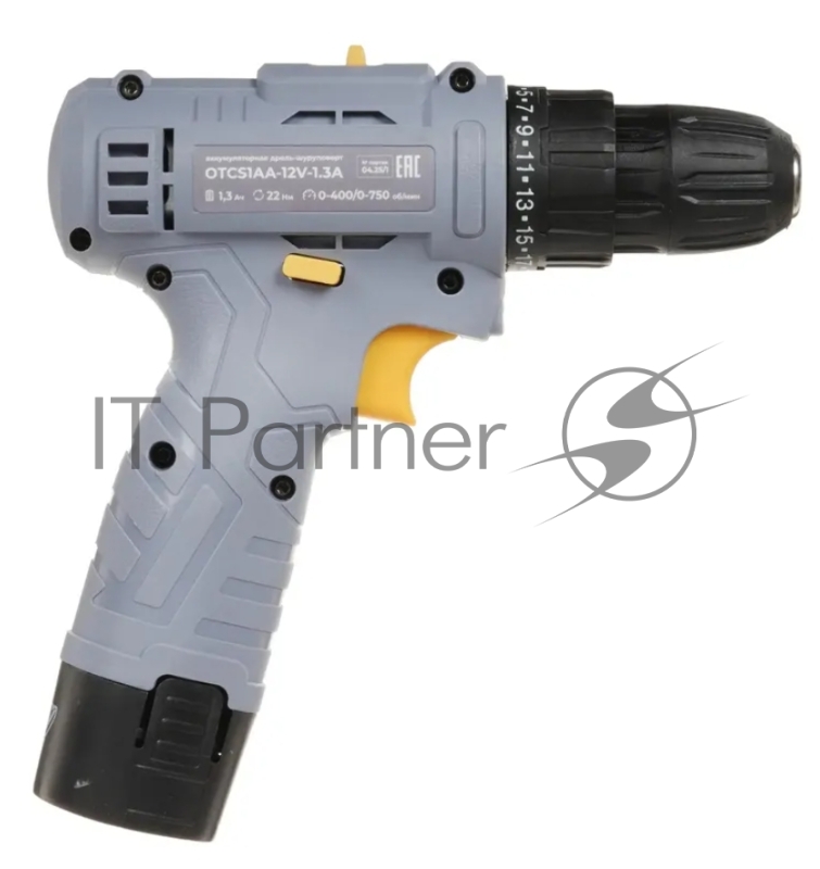 Дрель-шуруповерт Ovk Tools OTCS1AA-12V-1.3A 12Вт аккум. патрон:быстрозажимной