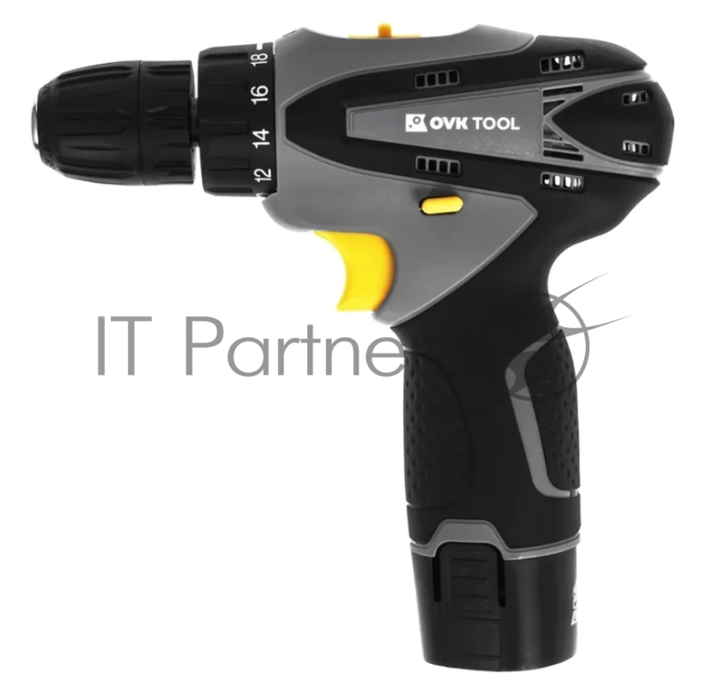 Дрель-шуруповерт Ovk Tools OTCS1AA-12V-1.5A 12Вт аккум. патрон:быстрозажимной (кейс в комплекте)