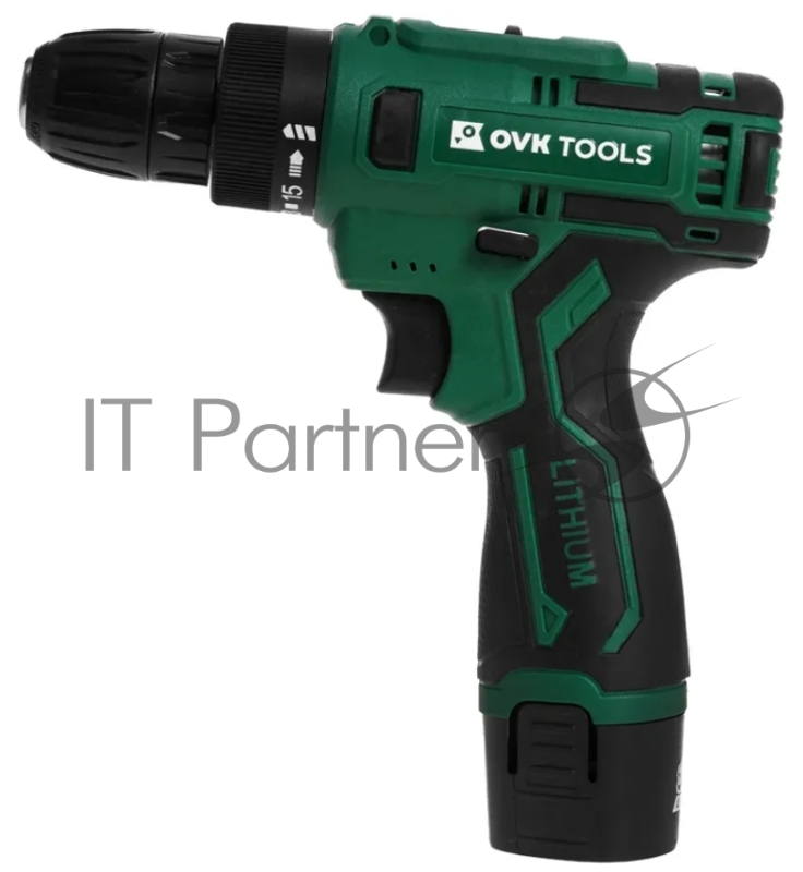 Дрель-шуруповерт Ovk Tools OTCS3AA-12V-1.5A 12Вт аккум. патрон:быстрозажимной (кейс в комплекте)