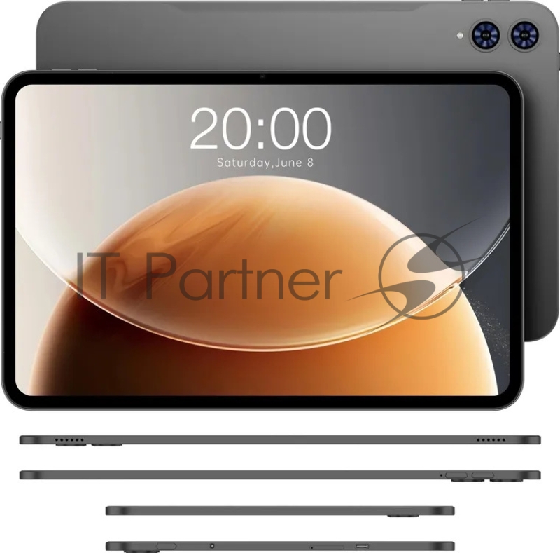 Планшет Teclast T65 Premium set 2026 T7300 (2.2) 8C RAM8Gb ROM128Gb 13.4 IPS 1920x1200 4G Android 15 черный 13Mpix 5Mpix BT WiFi microSD 1Tb 8000mAh