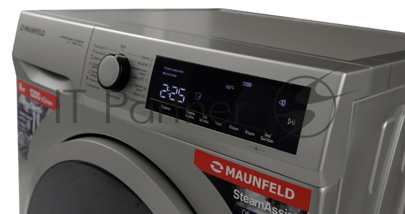 Стиральная машина с инвертором и паром MAUNFELD MFWM128SL400 ST INVERTER