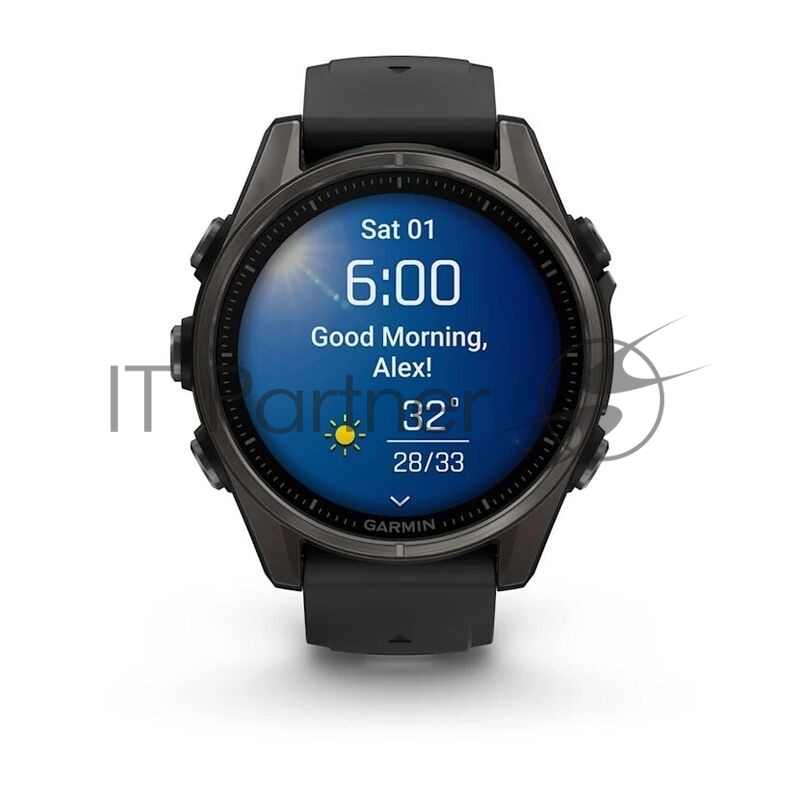Умные часы Garmin Fenix 8, 1.3 AMOLED, 4G, Wi-Fi, Bluetooth, NFC, WR100, черный