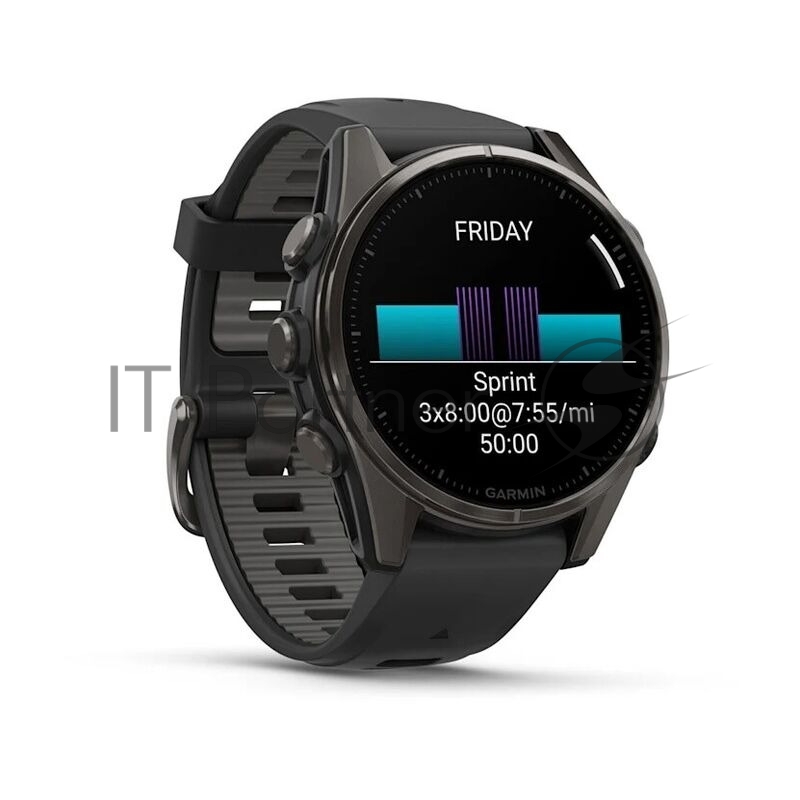 Умные часы Garmin Fenix 8, 1.3 AMOLED, 4G, Wi-Fi, Bluetooth, NFC, WR100, черный