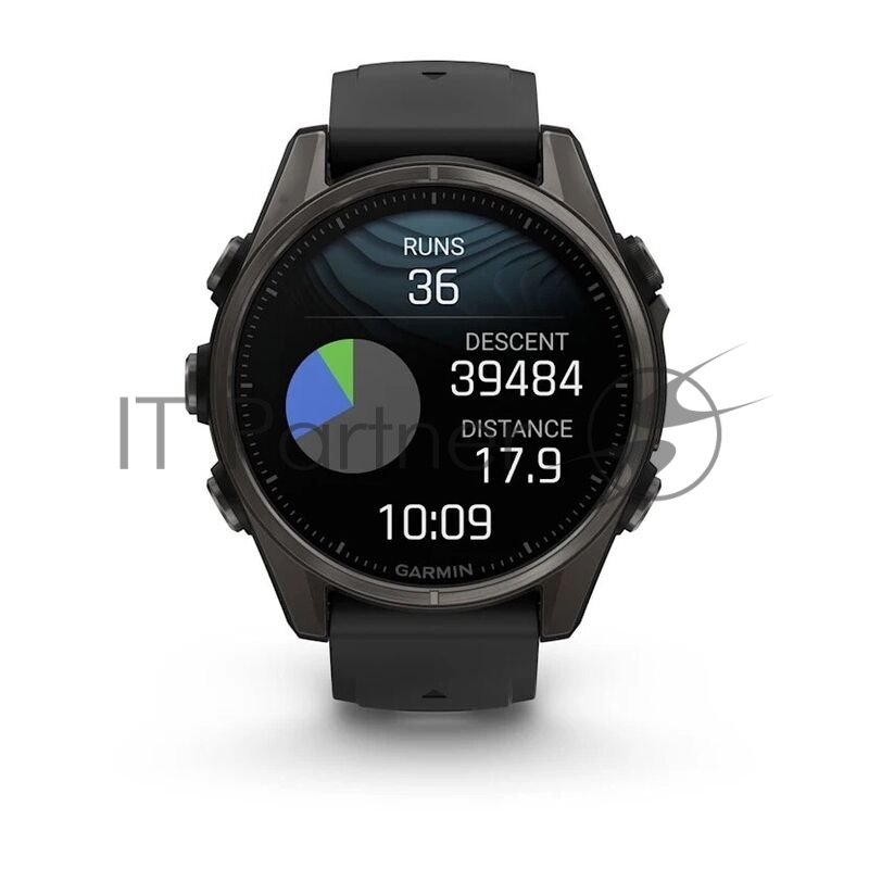 Умные часы Garmin Fenix 8, 1.3 AMOLED, 4G, Wi-Fi, Bluetooth, NFC, WR100, черный