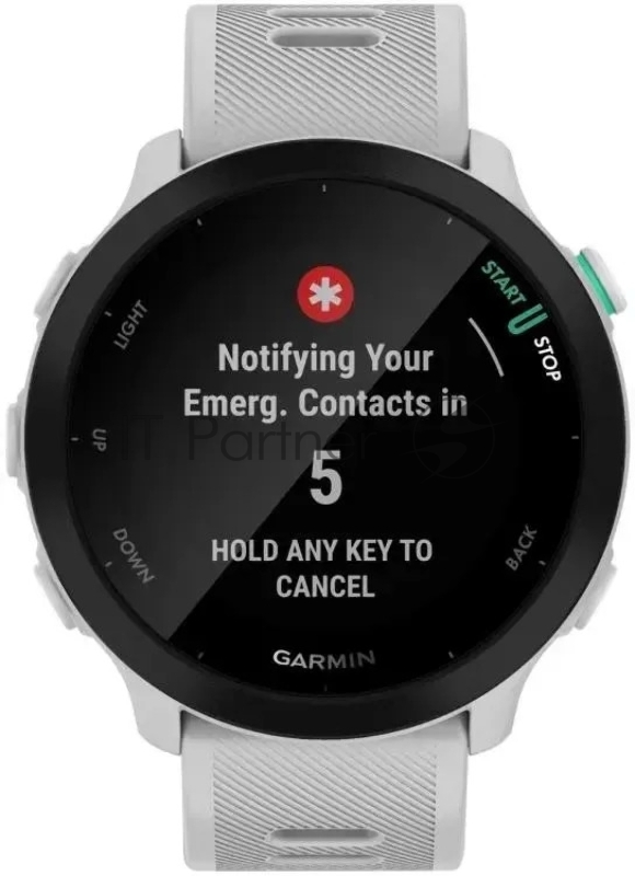Умные часы Garmin Forerunner 55, 1.04 TFT (TN), 5G, Wi-Fi, Bluetooth, IP68, белый