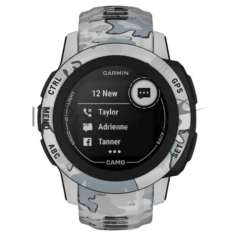 Умные часы Garmin Instinct 2S Camo Edition, 1.1 MIP, Bluetooth, ANT+, 10 ATM, черный / серый / камуфляж