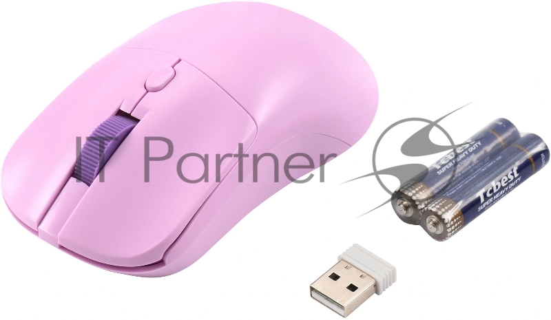 Мышь Acer OMR501 фиолетовый оптическая 1600dpi silent беспров. USB 4but (ZL.MCE11.017)