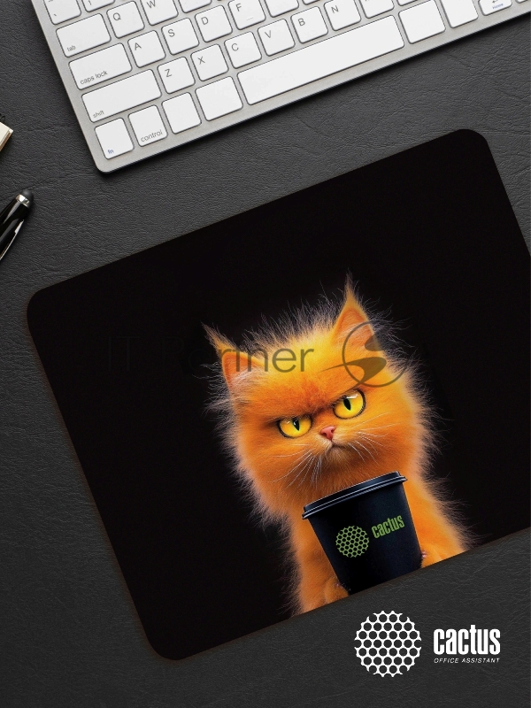 Коврик для мыши Cactus Red Cat 220x180x2мм (CS-MPC-P11XS)