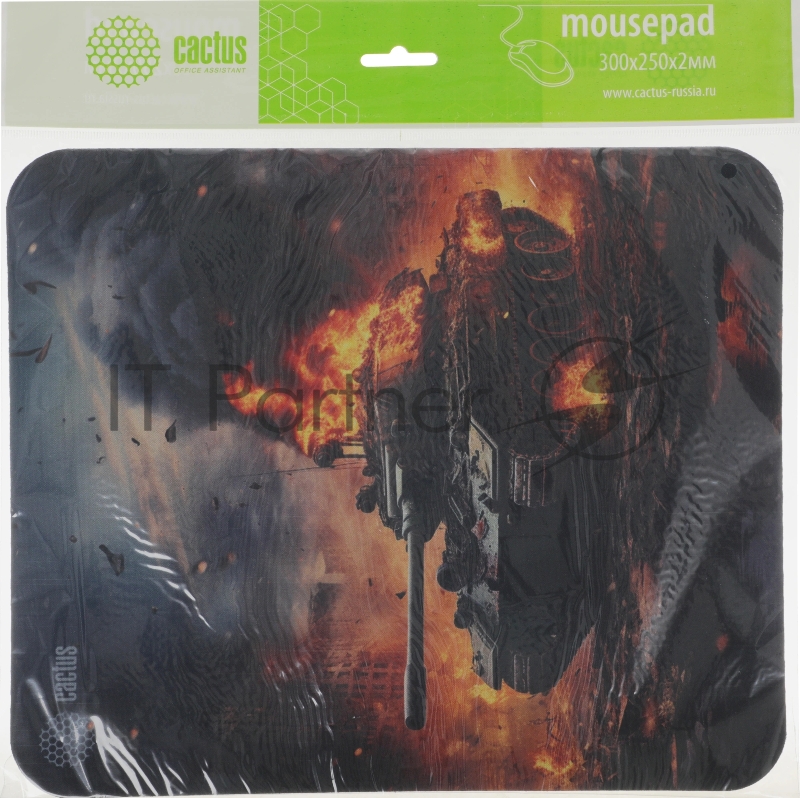 Коврик для мыши Cactus Burning tank рисунок 300x250x3мм (CS-MPC-D04M)