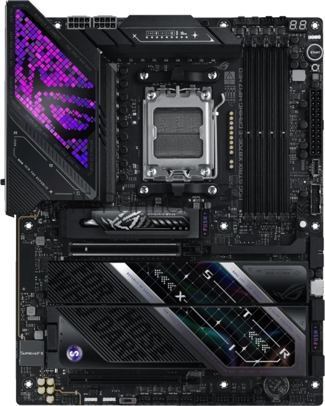 Материнская плата ASUS ROG STRIX X870E-E GAMING WIFI7 NEO AM5 ATX 4xDDR5 2xPCIEx16 5xM.2 4xUSB-C HDMI 5GLAN WIFI7