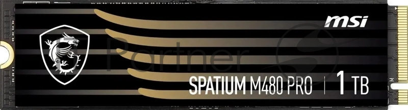 Накопитель SSD MSI SPATIUM M480 PRO, 1000Gb, M.2 2280, PCIe 4.0 x4, NVMe, R/W 7400/6000