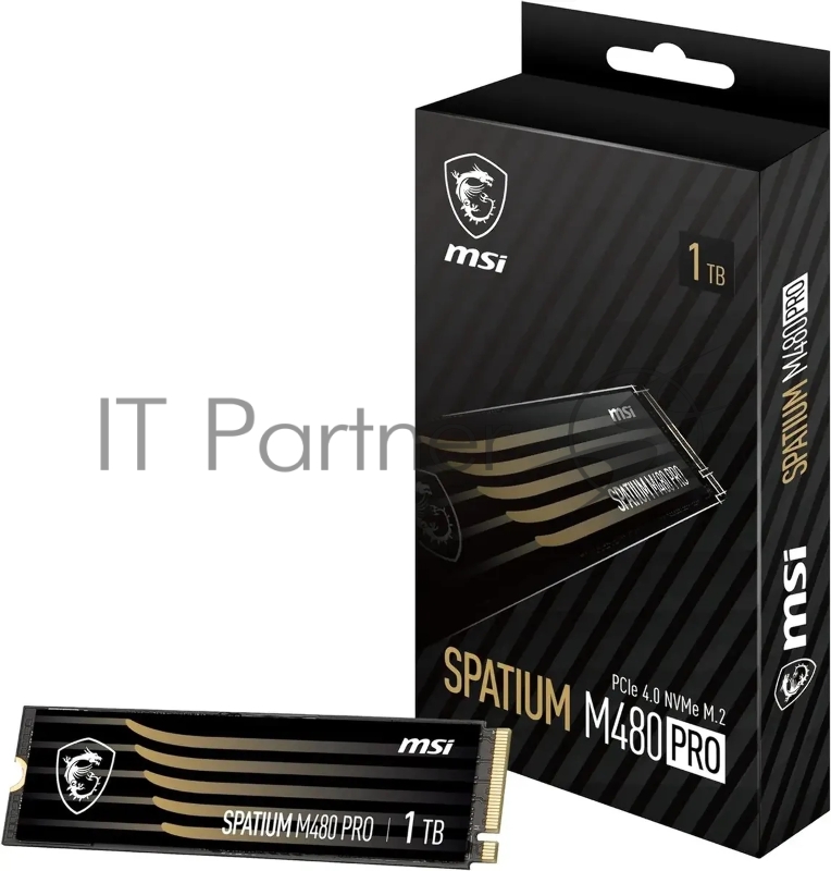 Накопитель SSD MSI SPATIUM M480 PRO, 1000Gb, M.2 2280, PCIe 4.0 x4, NVMe, R/W 7400/6000