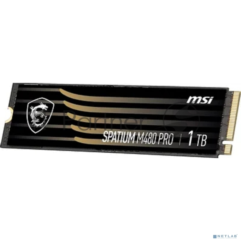 Накопитель SSD MSI SPATIUM M480 PRO, 1000Gb, M.2 2280, PCIe 4.0 x4, NVMe, R/W 7400/6000