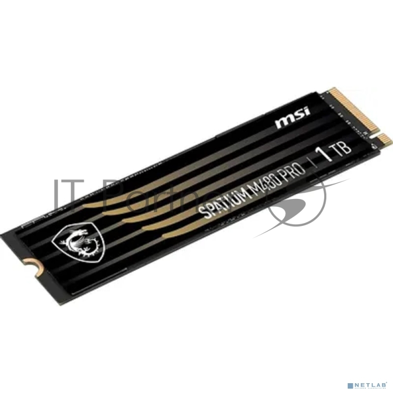 Накопитель SSD MSI SPATIUM M480 PRO, 1000Gb, M.2 2280, PCIe 4.0 x4, NVMe, R/W 7400/6000