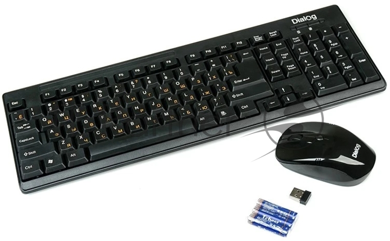 Комплект клавиатура+мышь Dialog KMROP-4010U беспроводной, USB, 1600 DPI, чёрный
