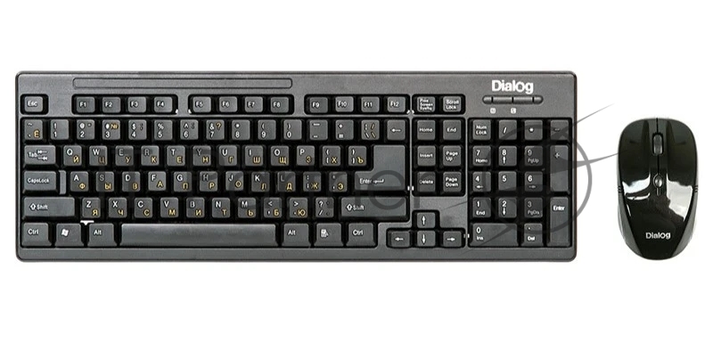 Комплект клавиатура+мышь Dialog KMROP-4010U беспроводной, USB, 1600 DPI, чёрный