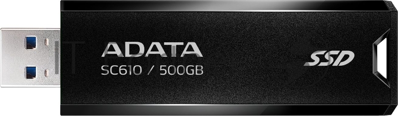 Внешний SSD ADATA SC610, 500Gb, USB Type-A, R/W 550/500 Mb/s черный