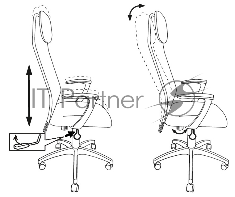 Кресло Бюрократ KB-8/DG/TW-12 TW-04 TW-12 серый, сетка