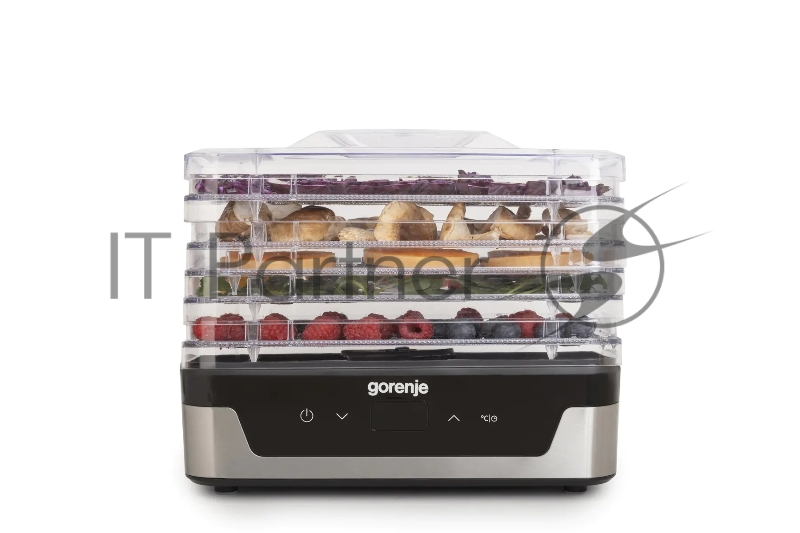Сушка для фруктов и овощей Gorenje FDK400DE 5под. 240Вт нержавеющая сталь
