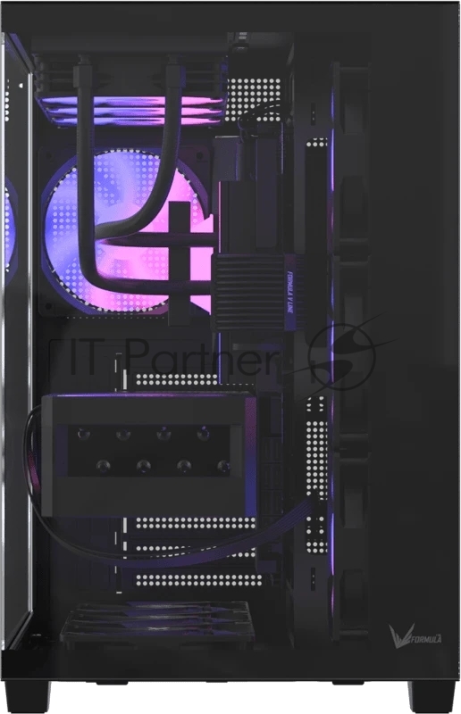 Корпус Formula Crystal Z2 Plus AR V2 черный без БП E-ATX 6x120mm 3x140mm 1xUSB2.0 1xUSB3.0 audio bott PSU
