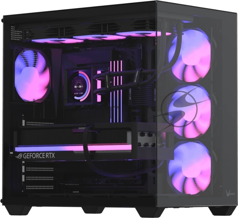 Корпус Formula Crystal Z2 Plus AR V2 черный без БП E-ATX 6x120mm 3x140mm 1xUSB2.0 1xUSB3.0 audio bott PSU