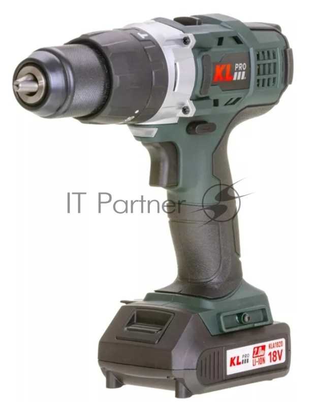 Профессиональный ударный бесщеточный шуруповерт KLPRO KLDM18BH-20 (Li-ion-2шт, 2.0Ач, 70Нм, 23-ступени к/м, ЗУ, в кейсе)