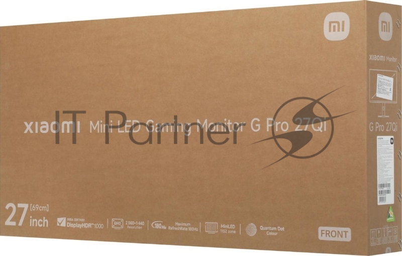 Монитор 27 Xiaomi G Pro 27Qi 2026 c поворотом экрана (IPS,2560x1440, 180Hz, 1 ms, 178°/178°, 2000 cd/m, 1000:1, +2xHDMI