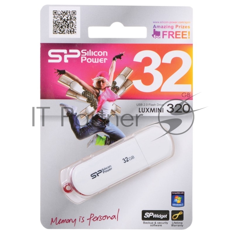 Флешка USB 32Gb LuxMini 320 SP032Gb,UF2320V1W USB 2.0 белый
