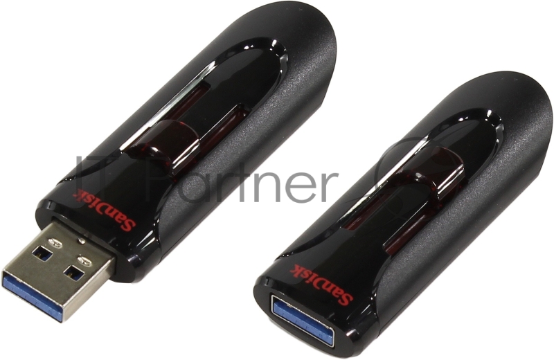 Флешка USB Sandisk CZ600 Cruzer Glide (SDCZ600-064G-G35), 64Gb, USB 3.0, R/W 10/20, черный