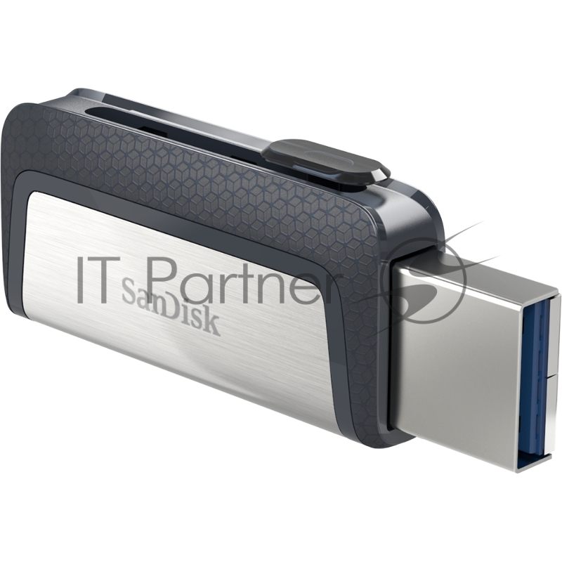Флешка USB Sandisk DDC2 Ultra Dual (SDDDC2-032G-G46), 32Gb, USB 3.0/USB 3.1 Type C, R/W 150/30, серый/черный