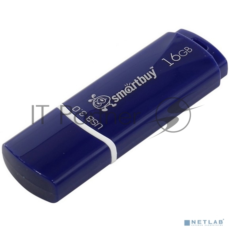 Флешка USB Smartbuy Crown Blue (SB16GbCRW-Bl), 16Gb, USB 3.0, R/W 75/30, синий