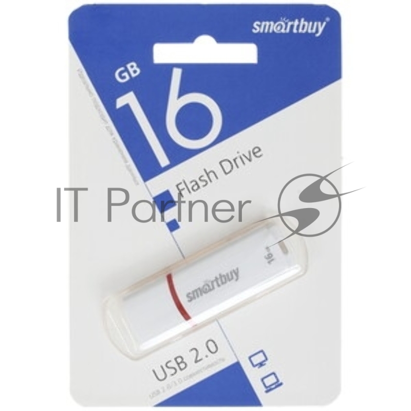 Флешка USB Smartbuy Crown Blue (SB16GbCRW-Bl), 16Gb, USB 3.0, R/W 75/30, синий