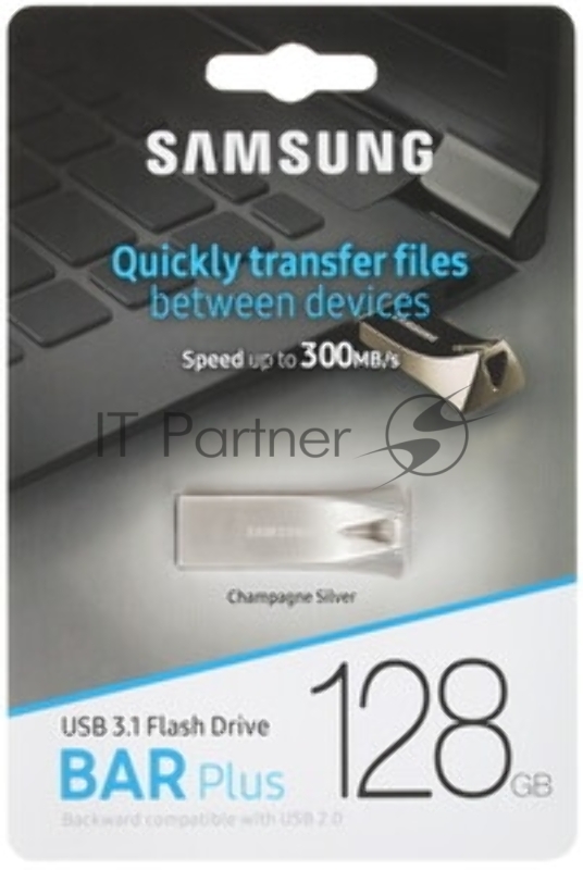 Флешка USB Samsung BAR Plus 128Gb USB Drive USB 3.1 (up to 300Mb/s) (MUF-128BE3)