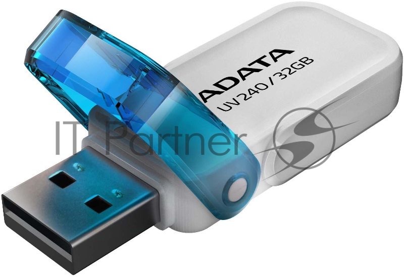 Флешка USB ADATA UV240 (AUV240-32G-RWH), 32Gb, USB 2.0, R/W 15/5, белый/синий