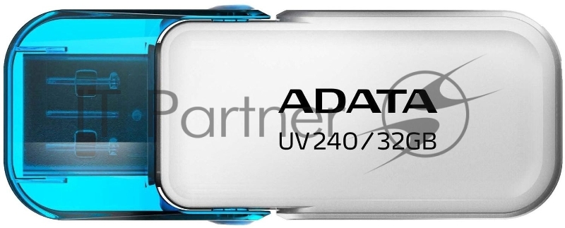 Флешка USB ADATA UV240 (AUV240-32G-RWH), 32Gb, USB 2.0, R/W 15/5, белый/синий