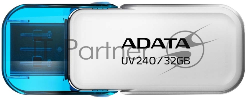 Флешка USB ADATA UV240 (AUV240-32G-RWH), 32Gb, USB 2.0, R/W 15/5, белый/синий